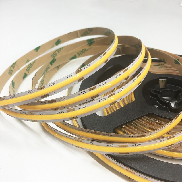 100m 12v 24v Ip67 600 Led/m 6500k Free Cutting Cob Led Strip Light Flexible Tape