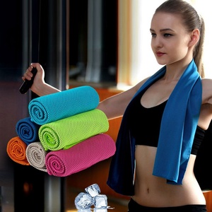 <span class=keywords><strong>Serviette</strong></span> en microfibre tricotée unie à séchage rapide avec logo imprimé, effet rafraîchissant, pour le sport, emballée et écologique - Product Image 6