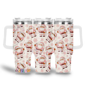 Navidad Santa Claus 40oz metal reutilizable aislado Acero inoxidable café Navidad vaso acero vacío taza de viaje con logotipo personalizado - Product Image 5