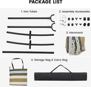 Danlong <span class=keywords><strong>hamac</strong></span> <span class=keywords><strong>double</strong></span> extérieur avec support <span class=keywords><strong>pour</strong></span> 2 personnes ensemble de support de <span class=keywords><strong>hamac</strong></span> avec sac de transport de rangement <span class=keywords><strong>hamac</strong></span> portable robuste intérieur - Product Image 5
