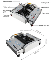 Agrafeuse et plieuse de documents de bureau ZY-2 format A3, machine à plier les livrets, machine à plier manuelle