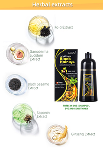 Tinte <span class=keywords><strong>para</strong></span> <span class=keywords><strong>el</strong></span> Cabello MEIDU Champú 3 en 1, <span class=keywords><strong>Color</strong></span> Negro, Cubre Canas - Product Image 6
