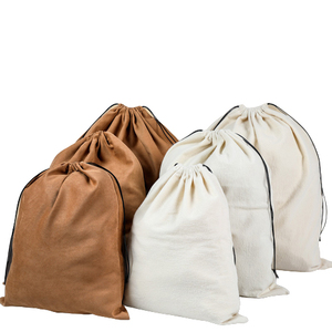 Handbags Clothing Storage Custom Logo Reusable Large Flannel Cotton Pouch Velvet Shoes Dust <strong>Drawstring</strong> <strong>Bags</strong> - Product Image 1