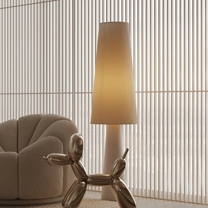 Lámpara de Pie de Diseño Italiano con Cuerpo Cromado, Estilo Wabi-Sabi para Sala de Estar y Dormitorio, Ambiente Nórdico Danés para Hoteles y Alojamientos - Product Image 1