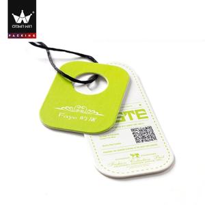 Crown Win Personalized Recycled Die Cut Coated Paper Hang Tags Commercial Identification with Optional Strings Printing Process - Product Image 4