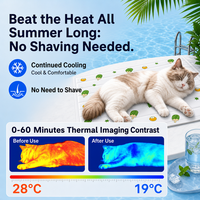 Tapis rafraîchissant instantané 9C de luxe moderne pour chien, 3 couches de gel polymère PVC, imperméable et résistant aux rayures, pour l'été, pour chiens et chats
