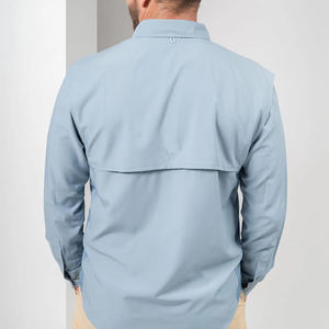 قمصان صيد رجالي بأكمام طويلة من البوليستر سبانديكس مخصصة سريعة الجفاف للاستخدام الخارجي UPF50 + قمصان رجالية للصيد والتنزه - Product Image 2