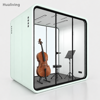 Cabine d'enregistrement insonorisée Huajing pour la pratique musicale, le chant, la guitare, le saxophone, studio acoustique ventilé