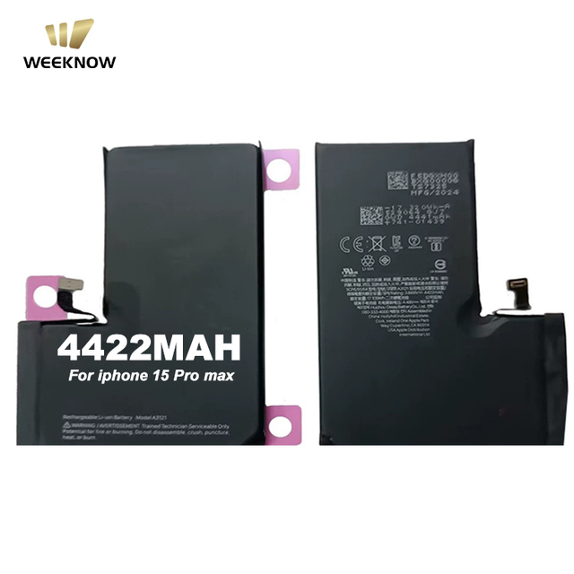 OEM Repair Shop Replacement 0 Cycle TI IC Smartphone Battery for iPhone 15 Pro Max Full Capacity