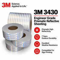 Feuille réfléchissante prismatique de qualité ingénierie 3M 3430, rétro-réflectivité stable, stabilisée aux UV, anti-vieillissement, film PMMA