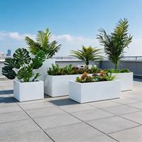 Jardinières sur pied écologiques en métal de qualité commerciale pour plantes ornementales, idéales pour les espaces publics