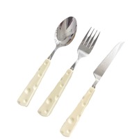 Ensemble de couteau, fourchette et cuillère en acier inoxydable, style Instagram, moderne et minimaliste, luxe léger, thème fromage mignon, portable, trois pièces, cadeau