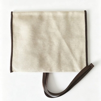 Pochette porte-documents personnalisée en toile avec lien en ruban, pochette sans fermeture éclair en coton naturel, fabrication directe usine