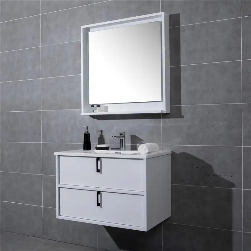 Wholesale Price Modern Makeup Mirrored Wash Basin Double Drawer Storage Sink Bathroom Vanity