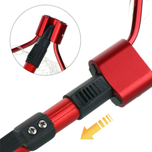 New 3 + 7 FLY Fishing Landing net với hợp kim nhôm cực và khung Silicone Net EVA xử lý chống mất dây - Product Image 4