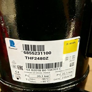คอมเพรสเซอร์แบบสกรอลล์ Tecumseh รุ่น R404A THF2480Z 20.1 บาร์ สำหรับงานทำความเย็นในอุตสาหกรรม - Product Image 3