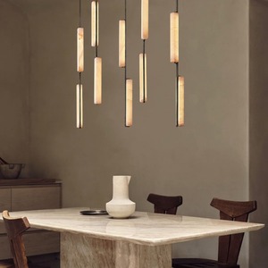 Luminaire suspendu minimaliste à LED, forme longue, à tête unique, pour la maison, salle à manger, comptoir de bar, design moderne - Product Image 4