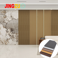 Panneau mural flexible en charbon de bambou, placage bois, panneau mural intérieur en tissu, panneau PVC avec ligne métallique, feuille de cristal de carbone pour intérieur