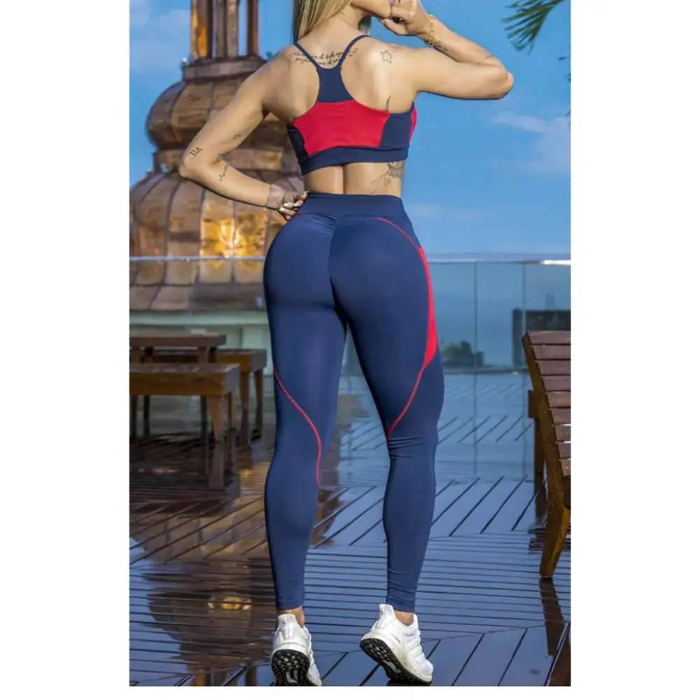 Sexy atletische broek werken sets active wear sets custom logo vrouwen atletische set