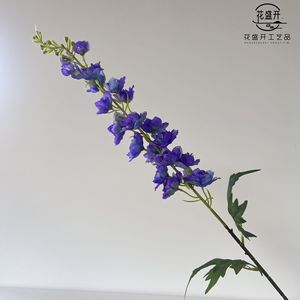 Artificial Larkspur Single Stem Blue Purple <b>Silk</b> <b>Flower</b> Wedding Home Decor Outdoor Photography Props - Product Image 3