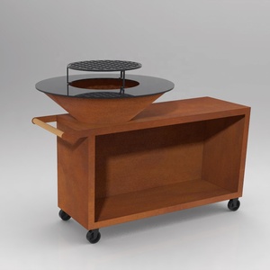 Brasero de <span class=keywords><strong>barbecue</strong></span> extérieur en acier corten rouille européen chaud - Product Image 2