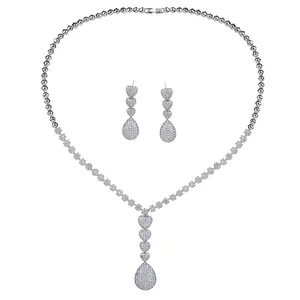 Wholesale Hot sale Africa popular long pendant necklace set Indian jewellery wedding accessories