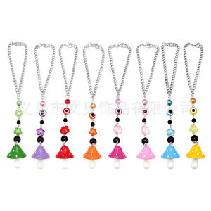 Porte-clés en résine coloré en forme de champignon, pendentif de dessin animé, breloque pour voiture ou sac, cadeau unisexe, origine Yiwu - Product Image 5