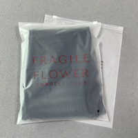 Sacs d'emballage en polyéthylène à fermeture éclair givrée imprimés sur mesure pour vêtements, avec glissière, pour expédition en gros