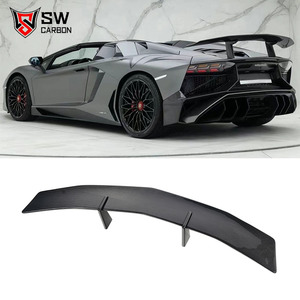 Aileron arrière en Fiber de carbone sèche de Style <span class=keywords><strong>SV</strong></span> pour <span class=keywords><strong>Lamborghini</strong></span> Aventador LP700 LP720 <span class=keywords><strong>LP750</strong></span> GT aile accessoires de voiture légers - Product Image 1