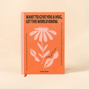 Cuadernos de escritura a granel de alta calidad, cubierta dura A5, lisa, con reglas y sin reglas, con flores personalizadas, para imprimir