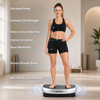Plateforme vibrante d'exercice avec bandes de résistance pour la maison, perte de poids, exercice corporel et massage, multifonction verticale