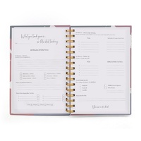 Agenda de planification quotidien, hebdomadaire, mensuel et annuel avec reliure spirale, pour la gestion des enregistrements, la gestion des budgets et la planification des conférences
