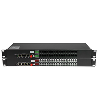Multiplexeur Ethernet Gigabit 4 ports, convertisseur de média fibre optique, émetteur de lignes téléphoniques 16/24/32/48/64, émetteur IP