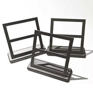 Expositor de Joyería de Cuero PU de Color Personalizado, Organizador de Anillos y Pendientes de Aro para Escritorio - Product Image 1