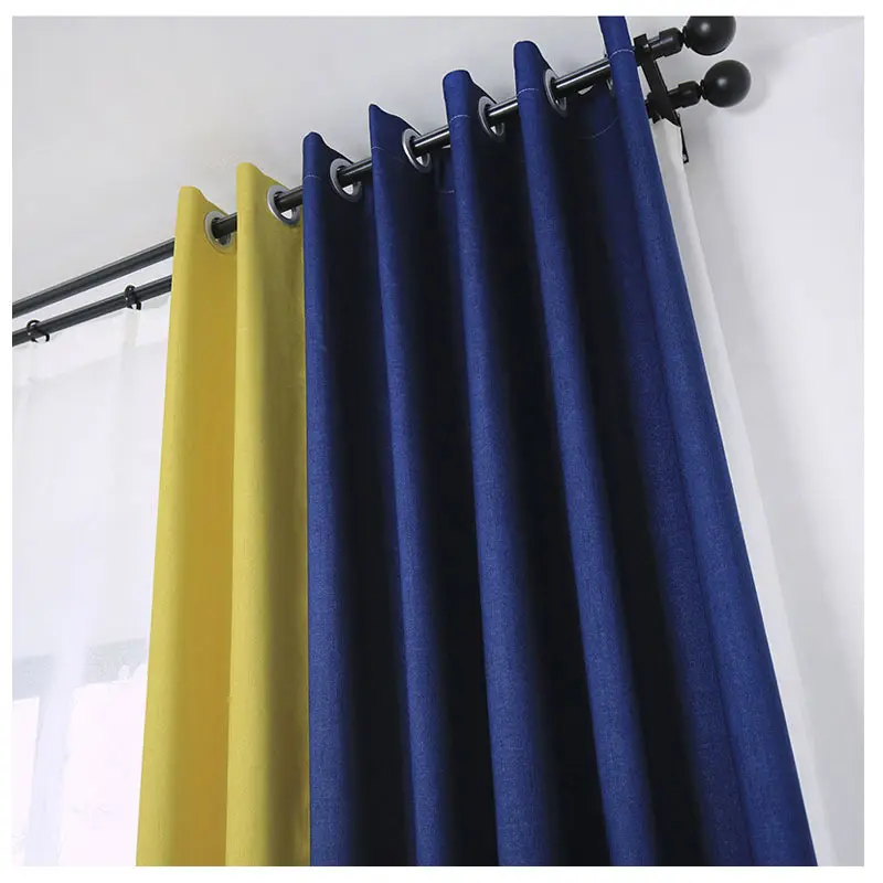 2021 Moderne Stoffe für Vorhang Baumwolle Raff halter Mikro faser Bogen Fenster Sand mantel Einfarbig verdickte Verdunkelung vorhänge