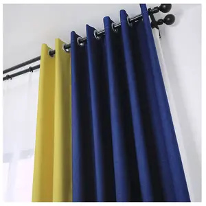 2021 Modern Fabrics For Curtain Cotton Tiebacks Microfiber Arch Window Sand Mantle Solid Color Thickened Blackout Curtains