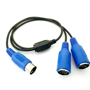 MIDI 5-poliger DIN-Stecker auf 2 zwei 5-polige DIN-Buchse Stereo-Adapter kabel Y Splitter-Audio kabel