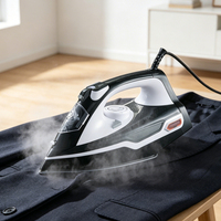 Fer à vapeur électrique portable 1800-2600W, pulvérisation à sec, vertical, autonettoyant, anti-calcaire, anti-goutte, arrêt automatique, en acier inoxydable, pour usage domestique