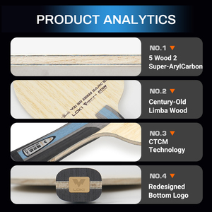 Lame de <span class=keywords><strong>tennis</strong></span> de table Loki W81 Wei Shihao SARC Offensive 5 bois + 2 Super Aryl Carbon pour attaque en boucle - Product Image 3