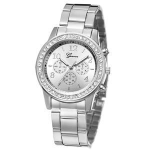 طقم من 5 قطع ساعة وخاتم وعقد وحلق للنساء، ساعة يد بحجر الراين، ساعات كاجوال للسيدات مع طقم إسورة بدون صندوق - Product Image 6