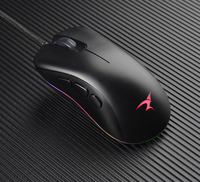 Mouse Gaming RGB Berkabel OEM USB Ergonomis 9-Tombol DPI Tinggi Dapat Diprogram Minimalis Atmosferik untuk Komputer 1.8M