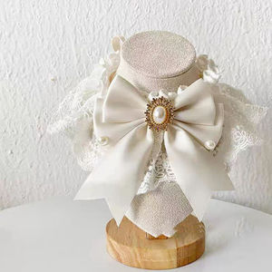 고양이 개를위한 럭셔리 솔리드 울 애완 동물 액세서리 목걸이 칼라 스카프 나비 넥타이 봄 여름 겨울 축제 웨딩 크리스마스 - Product Image 3