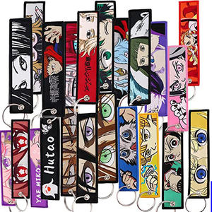 Benutzer definierte Anime Stoff gewebte Stickerei Patches Schlüssel bund Jet Tag Schlüssel bund Anime Jet Tag - Product Image 1