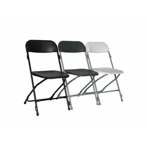 Wholesale Outdoor Black Plastic Chairs For Events Party Garden Portable White Plastic Folding Chairs