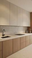 Meuble de cuisine moderne laqué brillant avec évier et cuisinière pour cuisine résidentielle