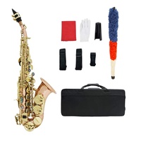SEASOUND OEM Professional Soprano Saxophone Wind Instrument JYSS100PC Brass Curve Bell Foldable Adjustable BB Waterproof Case
