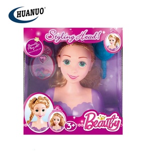 Filles mode princesse maquillage vinyle <span class=keywords><strong>coiffure</strong></span> jouets en plastique style <span class=keywords><strong>poupée</strong></span> tête - Product Image 2