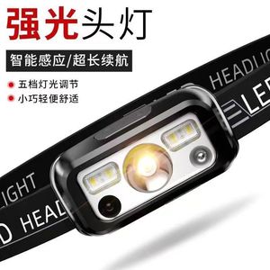 Lampe frontale Crispi rechargeable à LED, étanche, légère, avec capteur de mouvement, pour la pêche, la chasse, l'utilisation en extérieur - Product Image 3