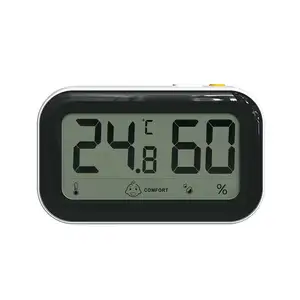 Layar LCD besar Digital 3in, layar LCD besar nomor Arab Bold huruf nyaman tampilan Level higrometer dan termometer