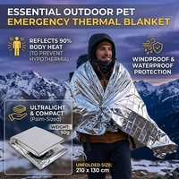 Couverture Thermique Réfléchissante Ultra Légère pour Camping, Randonnée, Marathon et Urgences